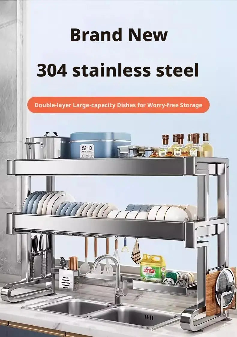 Over Sink Dish Drying Rack Stainless