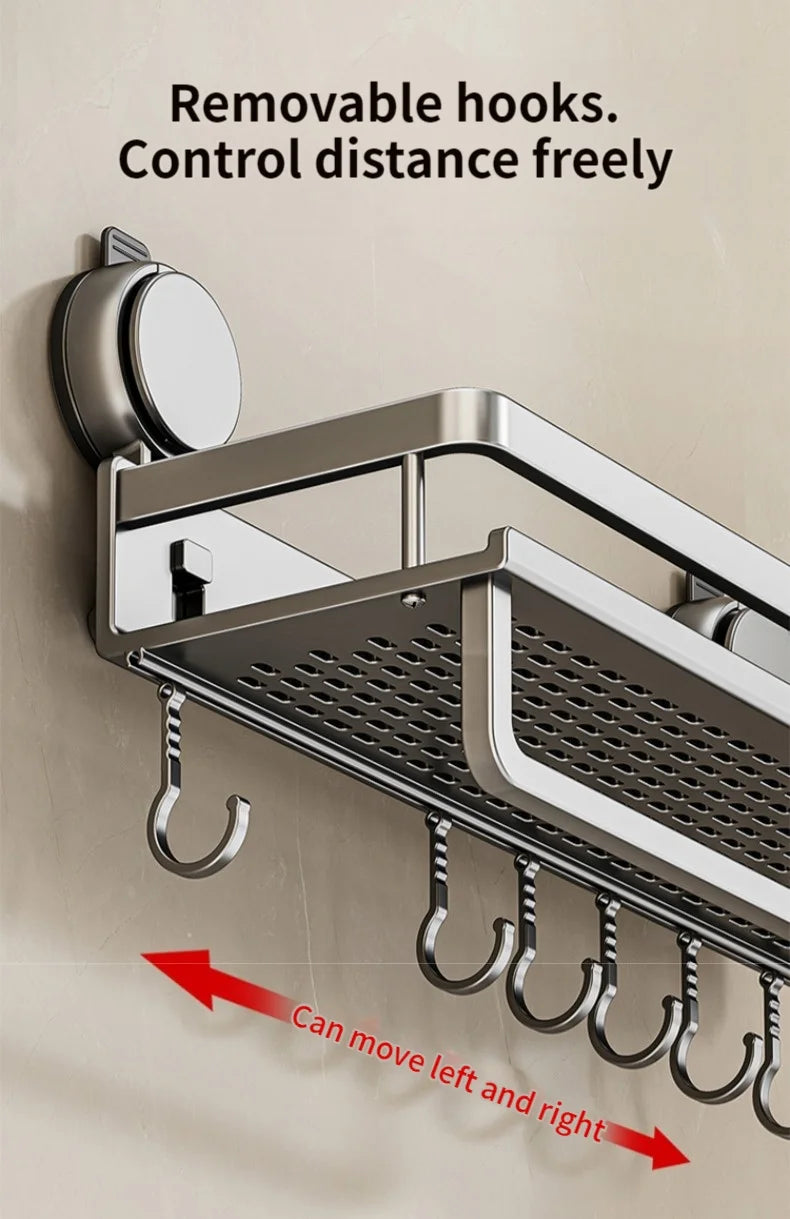 No Drill Suction Cup Suction Bathroom Rack