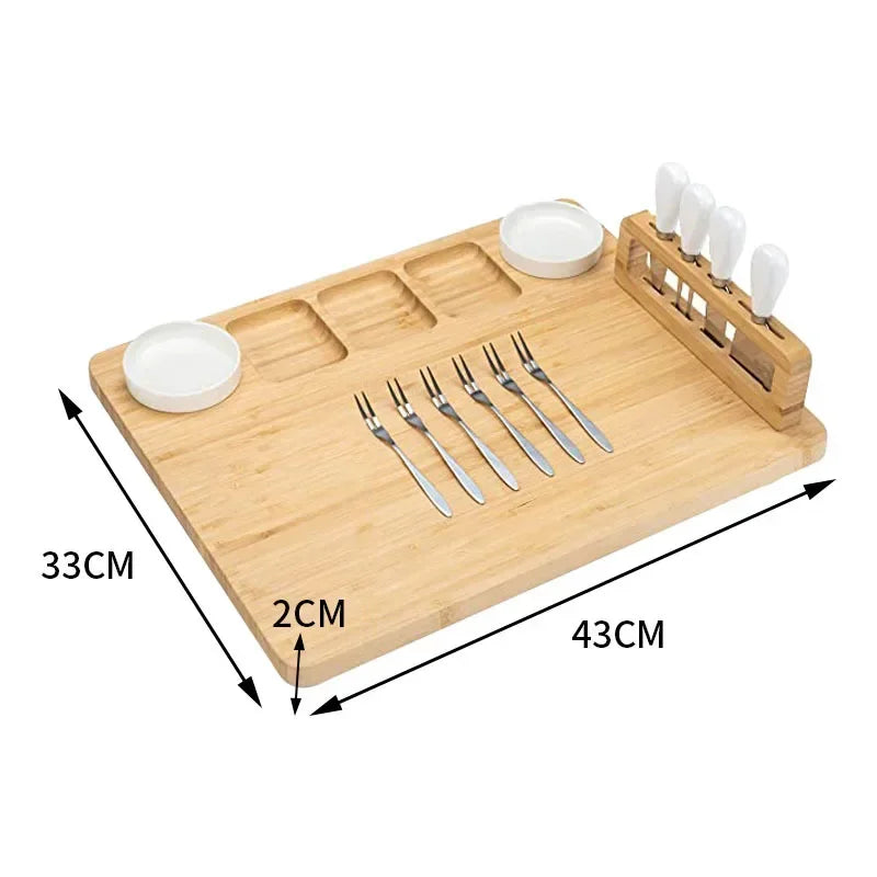 Bamboo Cheese Board Set Large Charcuterie