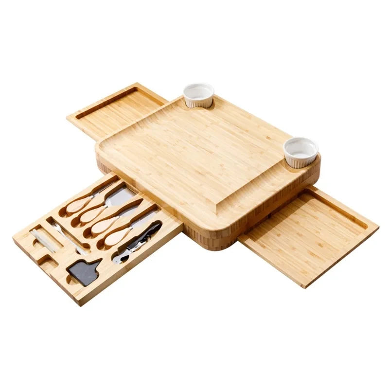 Bamboo Cheese Board Set Large Charcuterie