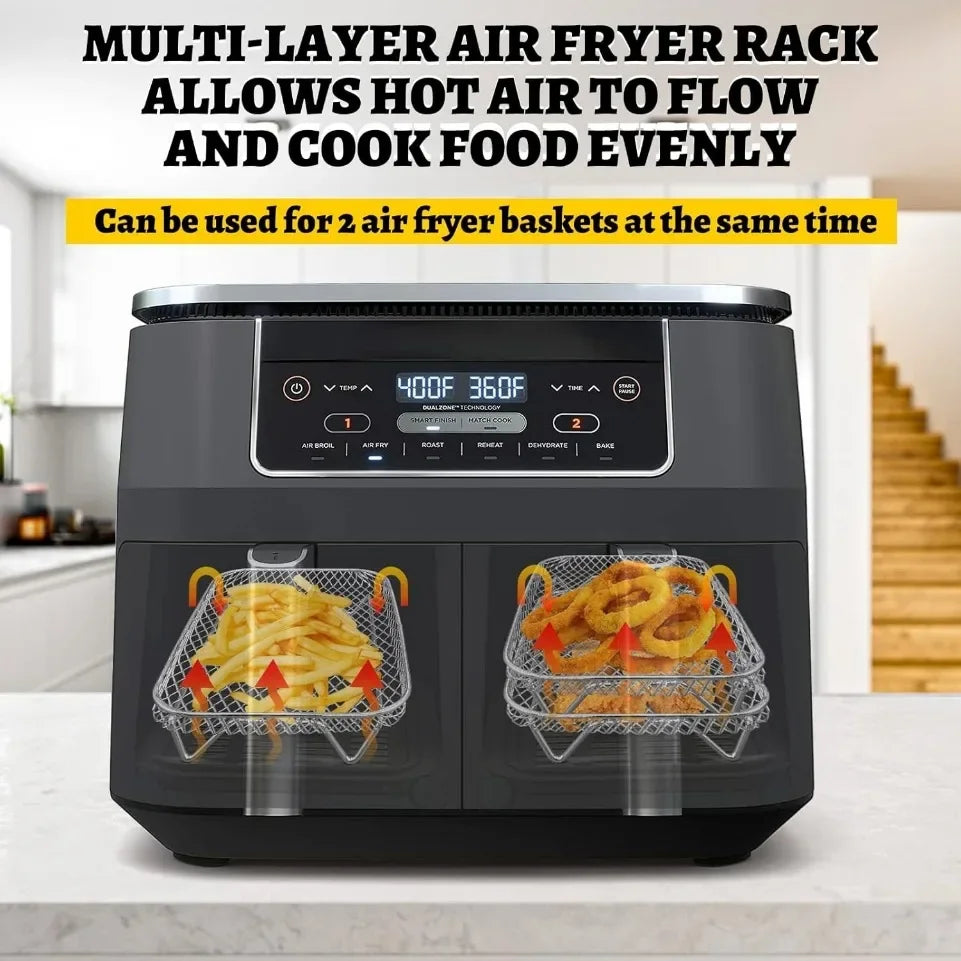304 Stainless Steel 3-Tier Stackable Air Fryer