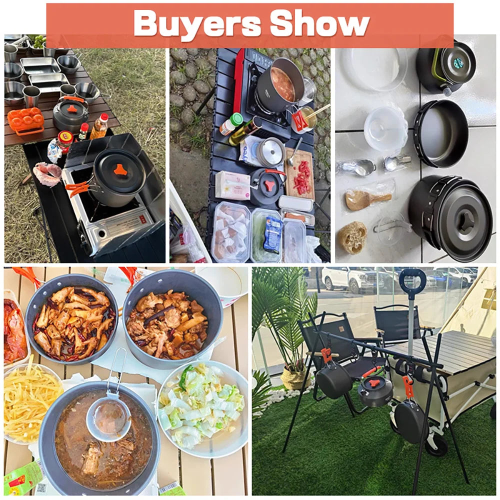 Camping Cooking set Camping Cookware Travel Tableware