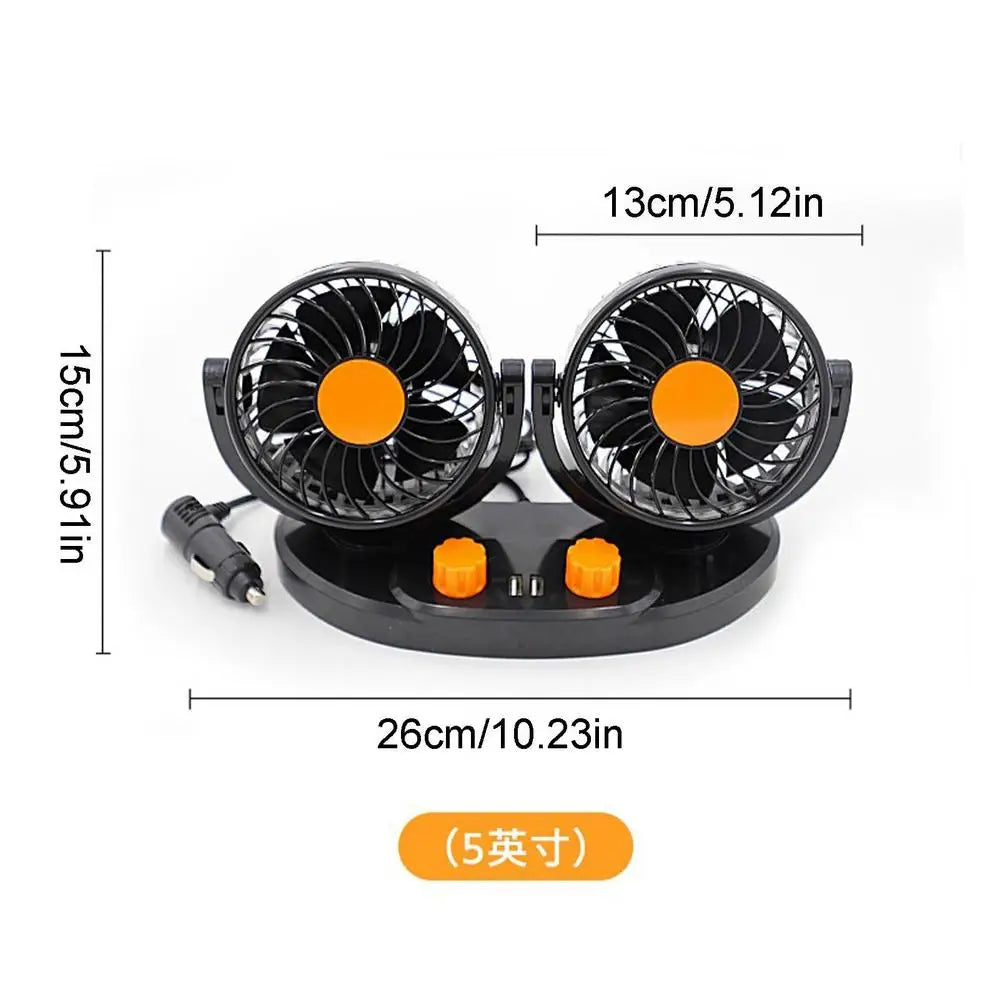 USB Car Fan Auto Cooling Fan 2 Speed