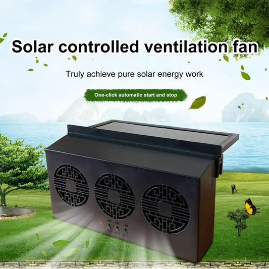 Automatic Solar Car Fan – Window Ventilation Cooler