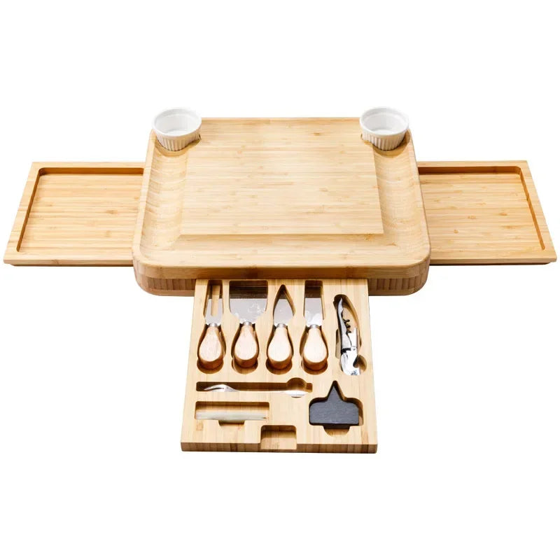 Bamboo Cheese Board Set Large Charcuterie