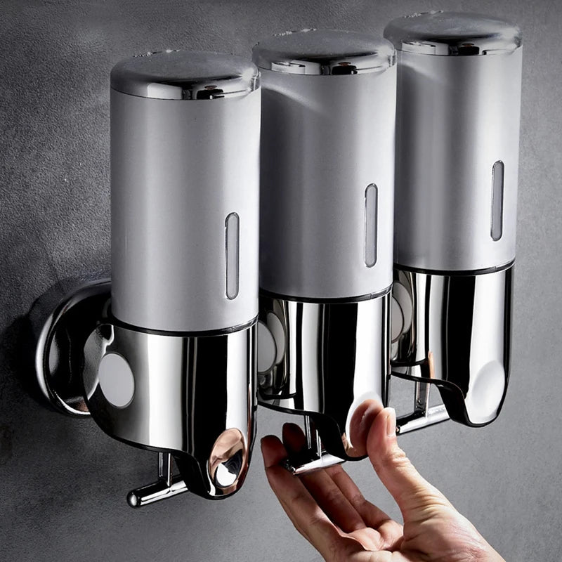 Stainless Steel Soap Dispenser Simple Clean Wall-Mounted