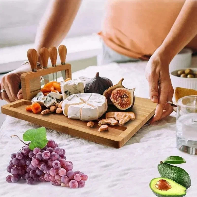 Bamboo Cheese Board Cheese Knife