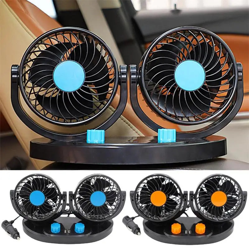 USB Car Fan Auto Cooling Fan 2 Speed