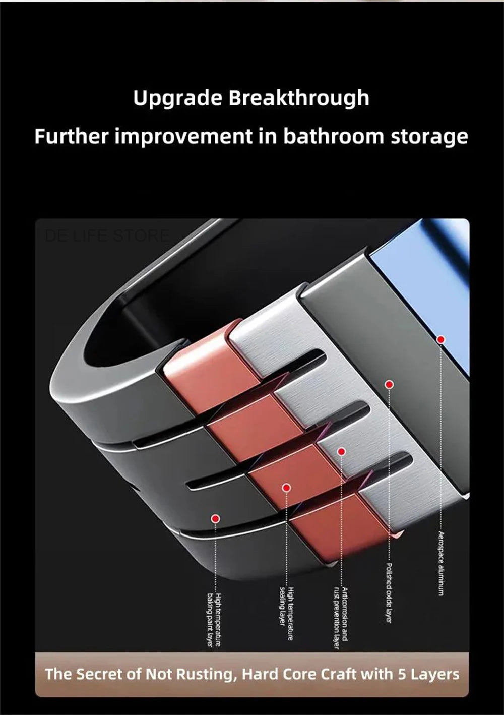 1-2PCS Bathroom Corner Shelf with Plastic Hook Towel