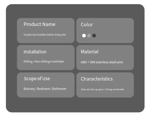 5.1 Meters Retractable Clothesline Indoor Outdoor