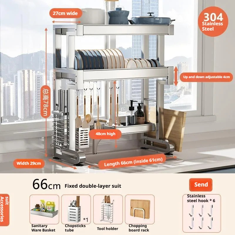 Over Sink Dish Drying Rack Stainless