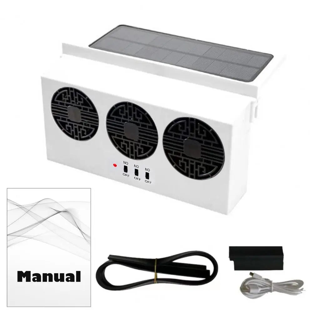 Automatic Solar Car Fan – Window Ventilation Cooler