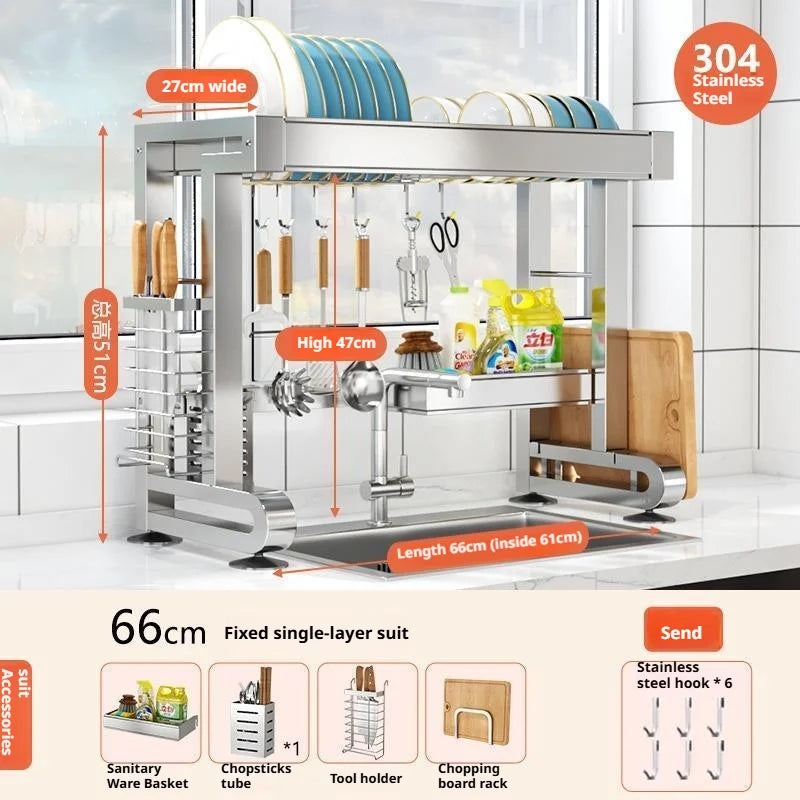 Over Sink Dish Drying Rack Stainless