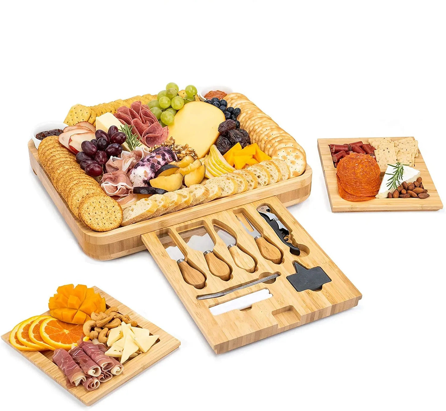 Bamboo Cheese Board Set Large Charcuterie