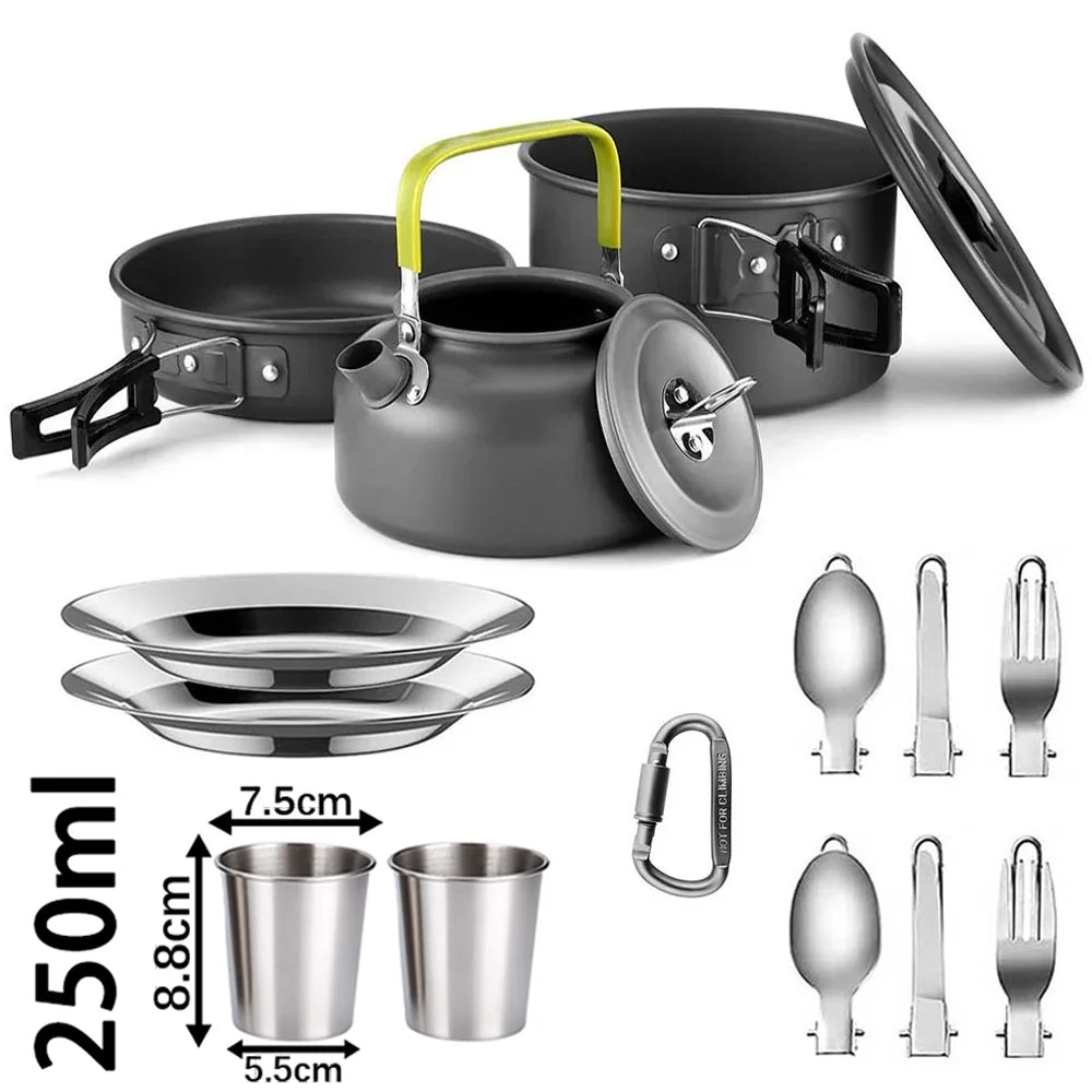 Camping Cooking set Camping Cookware Travel Tableware