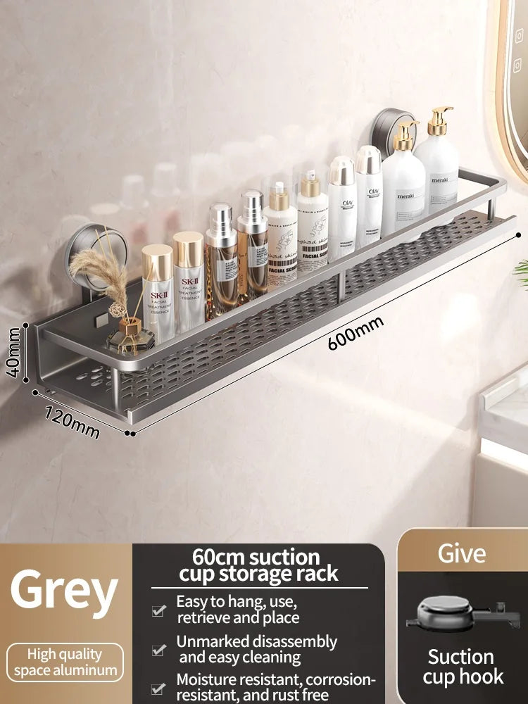 No Drill Suction Cup Suction Bathroom Rack