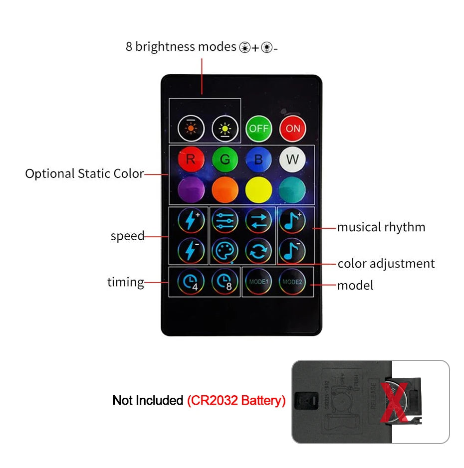 Smart RGBIC Fairy Lights Music Dream Color 1m-50m LED StripAmbient Lighting