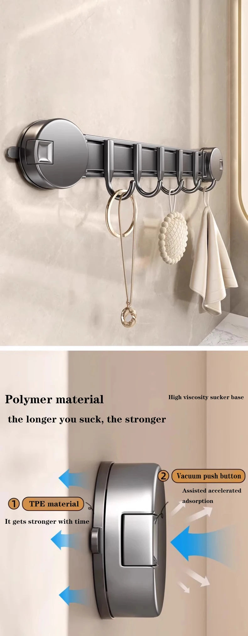 Bathroom Accessories Space Aluminum Vacuum