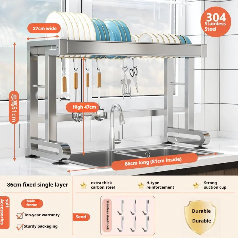 Over Sink Dish Drying Rack Stainless