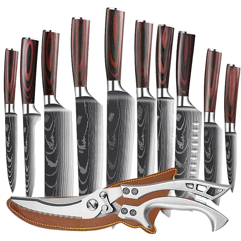 WXCOO Kitchen Scissors Japanese Chef Knife