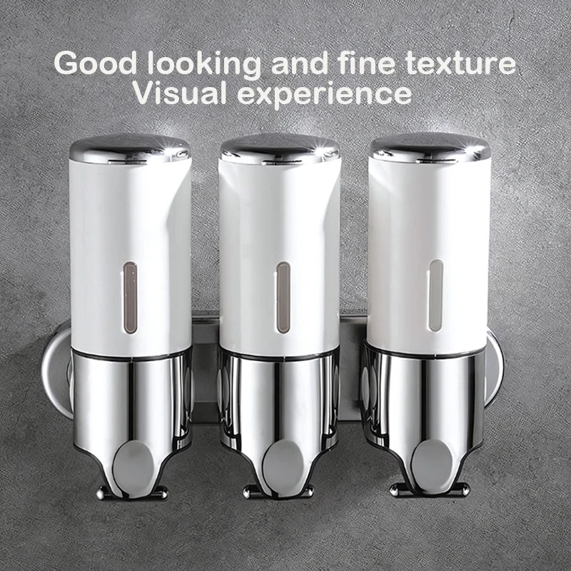 Stainless Steel Soap Dispenser Simple Clean Wall-Mounted