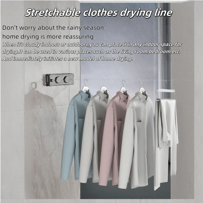 5.1 Meters Retractable Clothesline Indoor Outdoor