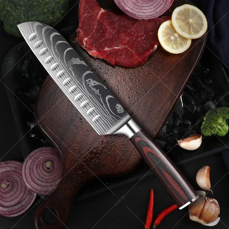 WXCOO Kitchen Scissors Japanese Chef Knife