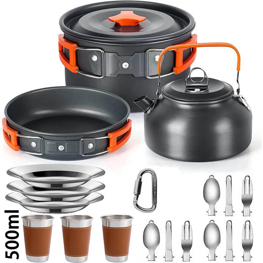 Camping Cooking set Camping Cookware Travel Tableware