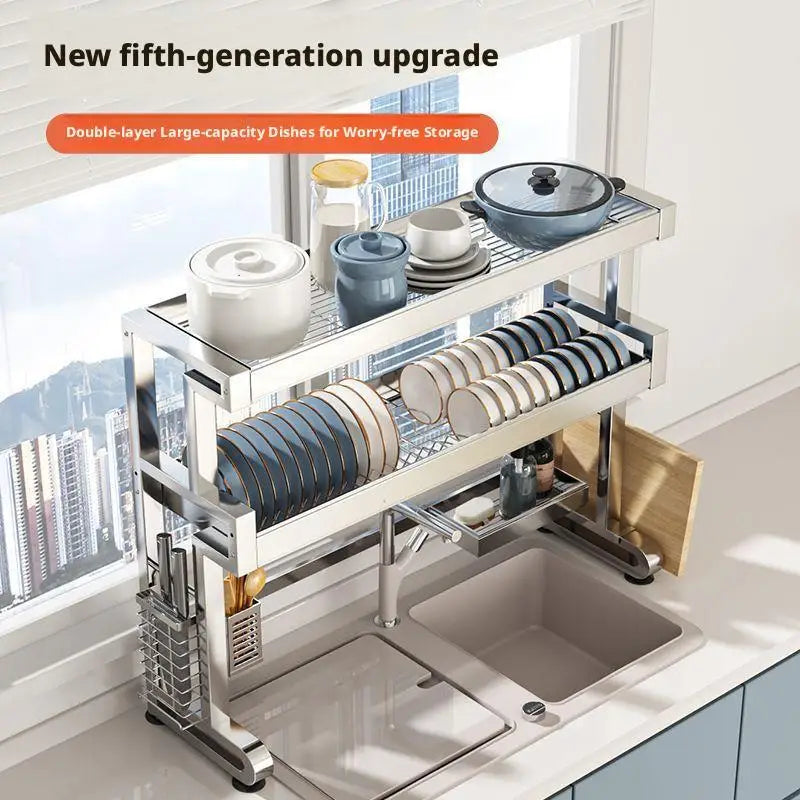 Over Sink Dish Drying Rack Stainless