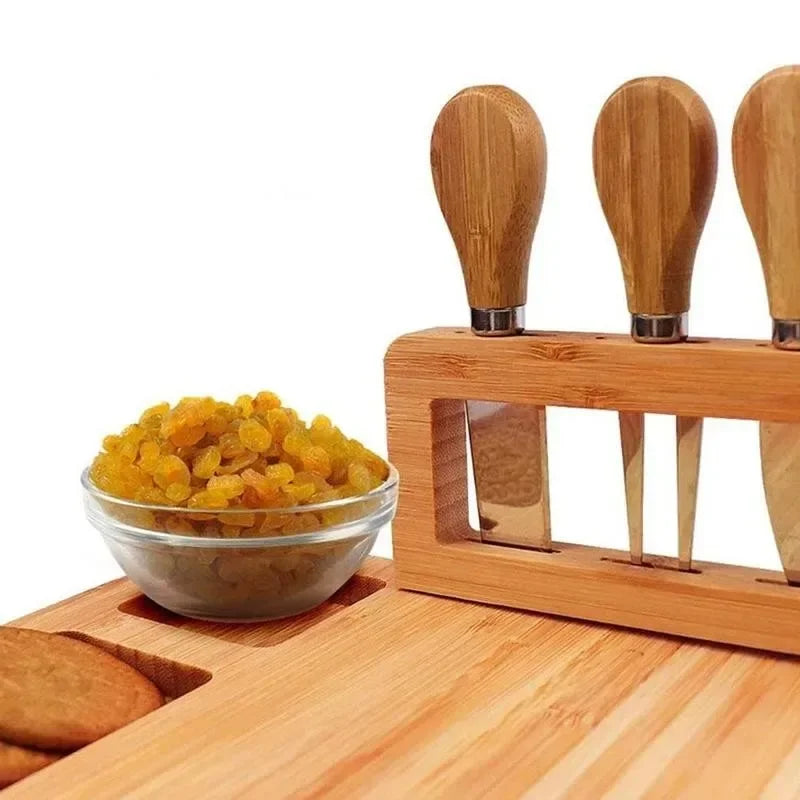 Bamboo Cheese Board Cheese Knife