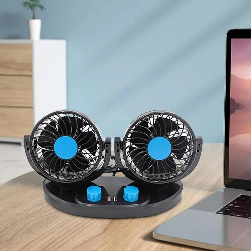 USB Car Fan Auto Cooling Fan 2 Speed