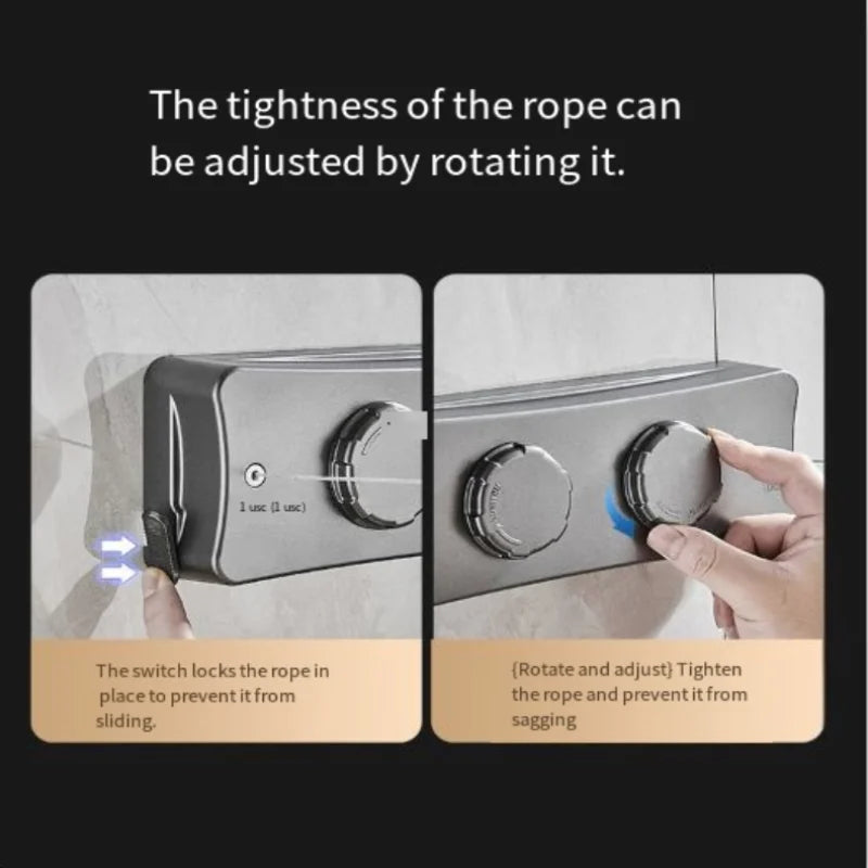 5.1 Meters Retractable Clothesline Indoor Outdoor